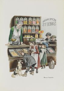 Sweet Shop art by Ron Embleton