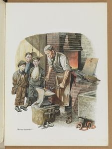 The Blacksmith art by Ron Embleton