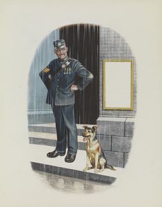The Veteran and his Dog art by Ron Embleton
