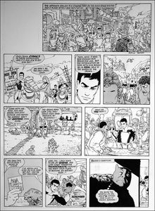 Galaxy Rangers: Zannitz Canyon (TWO pages) art by Arthur Ranson