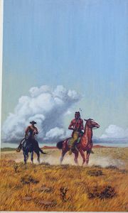The White Cheyenne - Corgi paperback cover art art by Ian Robertson