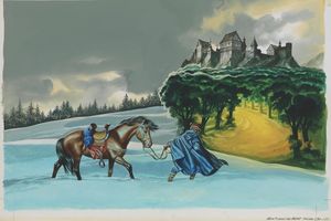 Beauty and the Beast - Snowdrift art by Ron Embleton