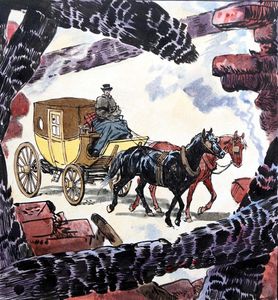 Black Beauty - Carriage art by Carlos Roume