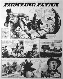 Fighting Flynn - Stand and Deliver (TWO pages) art by Carlos Roume