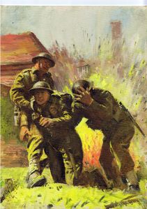 War Picture Library cover #17  'Commandos Die Hard' art by Septimus Scott