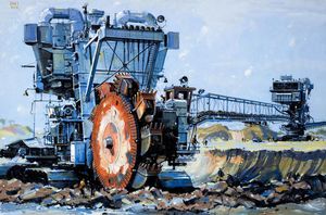 Mighty Machines: Giant Digger art by John S Smith