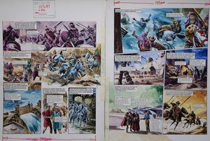 The Sluice Gate from 'The War of the Zolts' (TWO pages) art by Gerry Wood