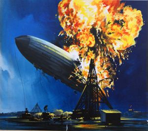 The Hindenburg Airship art by Gerry Wood