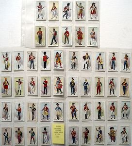 Set of 49 'Regimental Uniforms' (#51 - #100) John Player & Sons Cigarette Cards (1913)
