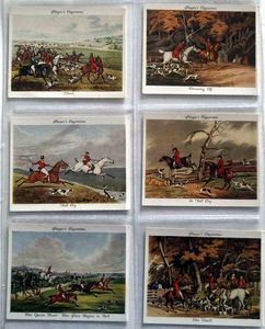 Full Set of 25 Cigarette Cards: Old Hunting Prints (1938) by Various