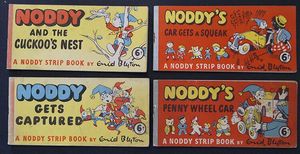 Set of 4 Noddy Comic Strip Children's Books (1952) by Enid Blyton