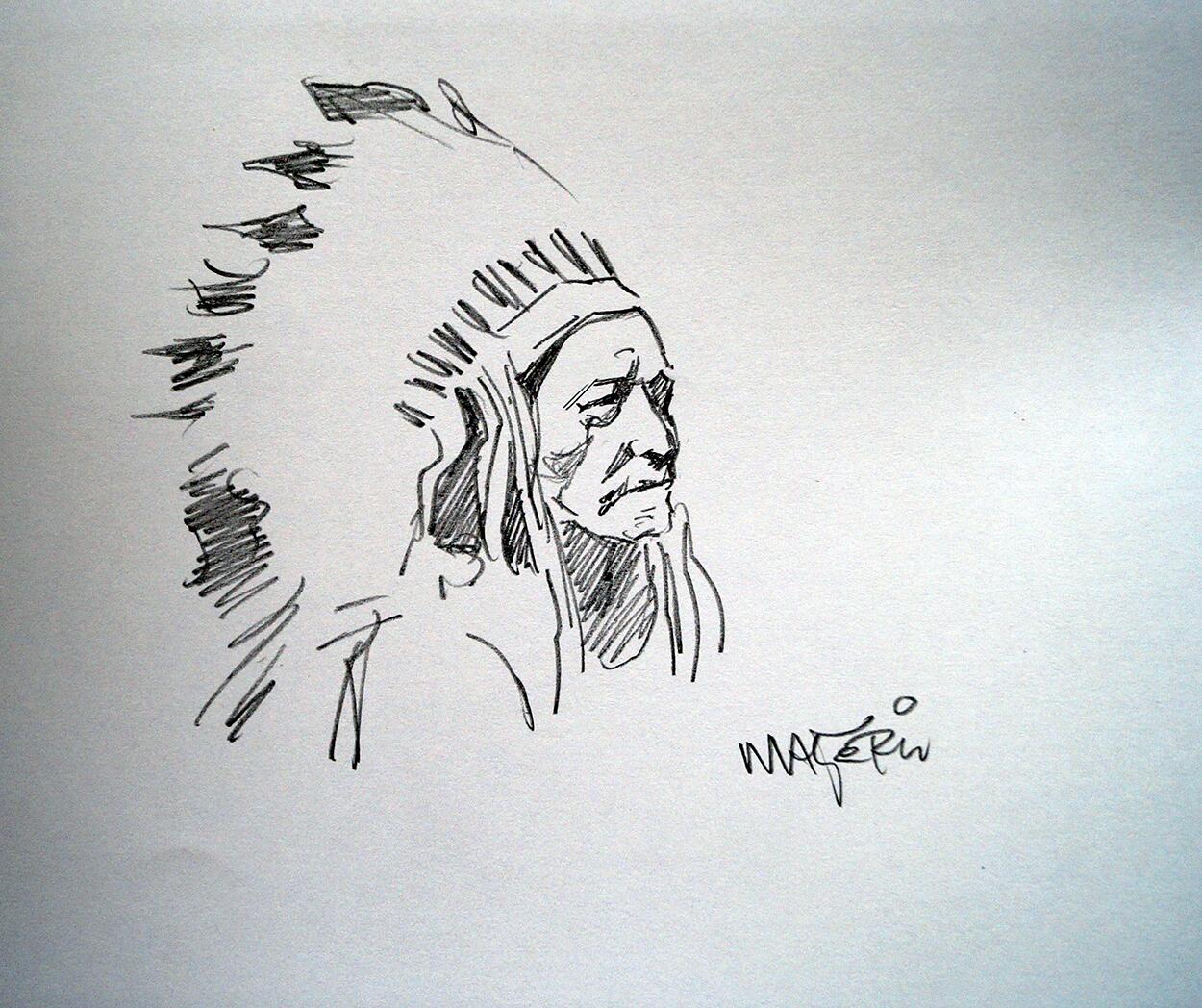original drawing, Of Dust and Blood: A Story from the Fight at the Greasy Grass