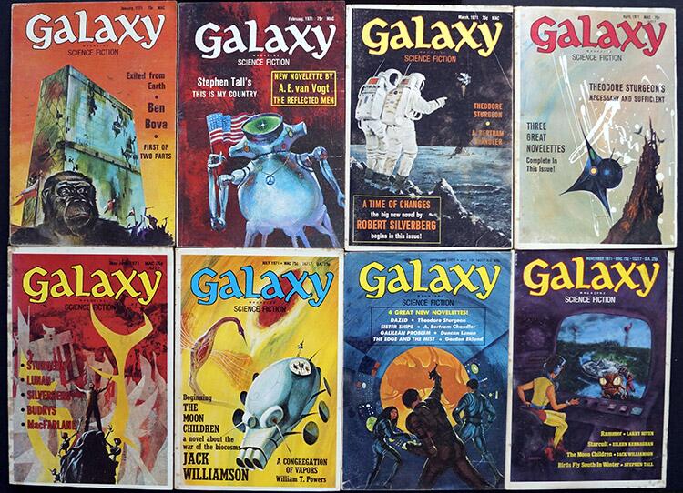 Galaxy Science Fiction: 1971 (8 issues)