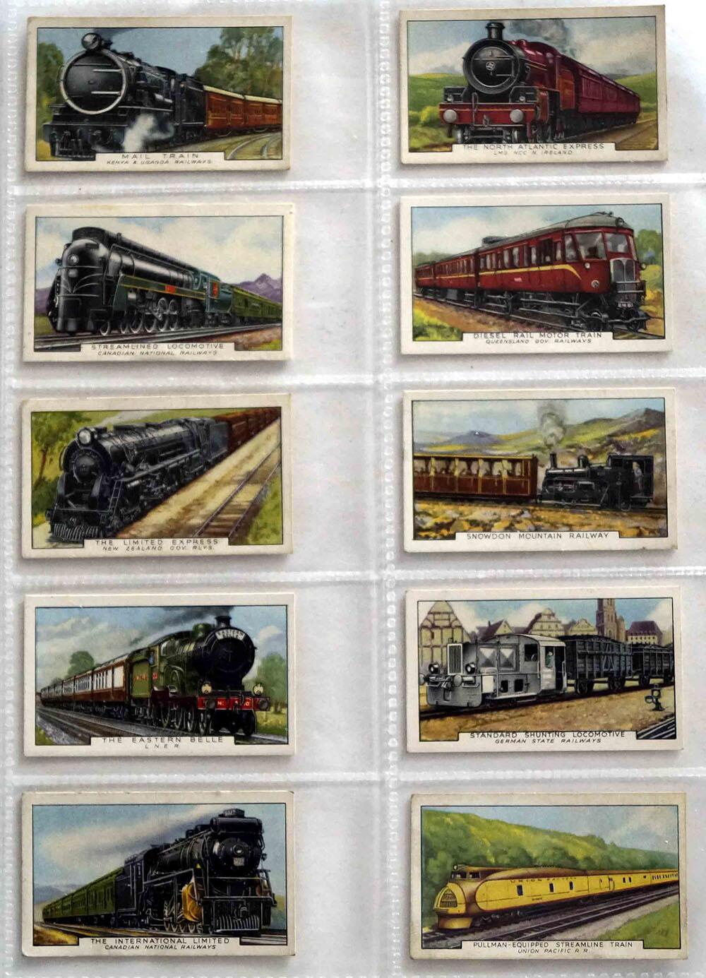 Full Set of 48 Cigarette Cards: Trains of the World (1937) (48 cards) by Various