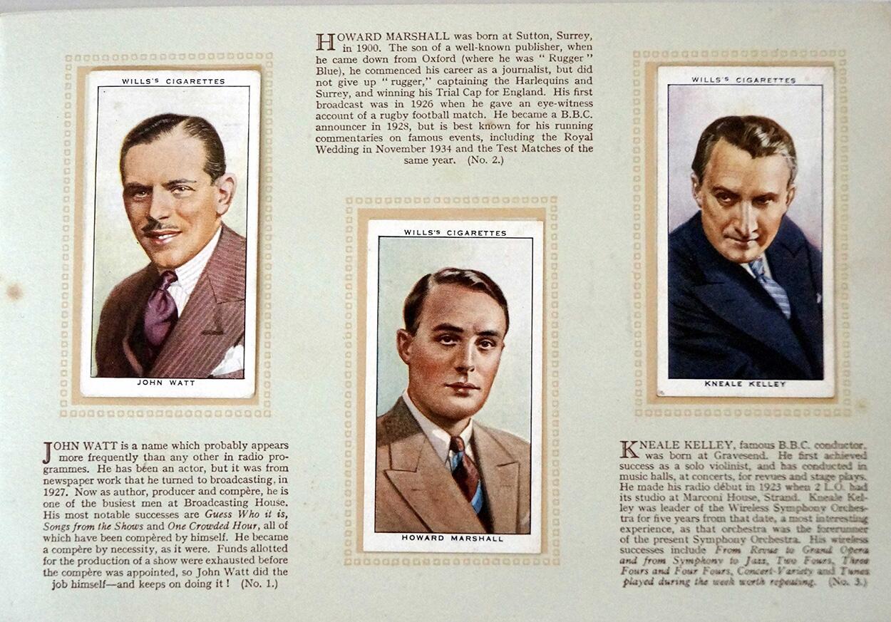 Radio Celebrities (Second series) Full set of 50 cards in Album (1935)