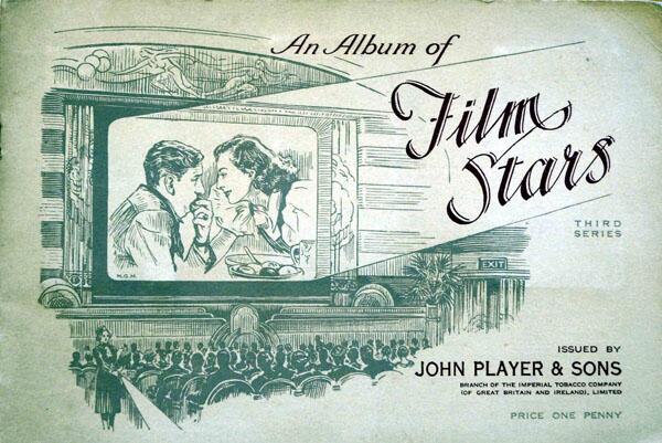 Album cover, Complete Set of 50 Film Stars Third Series Cigarette cards in album (1938)