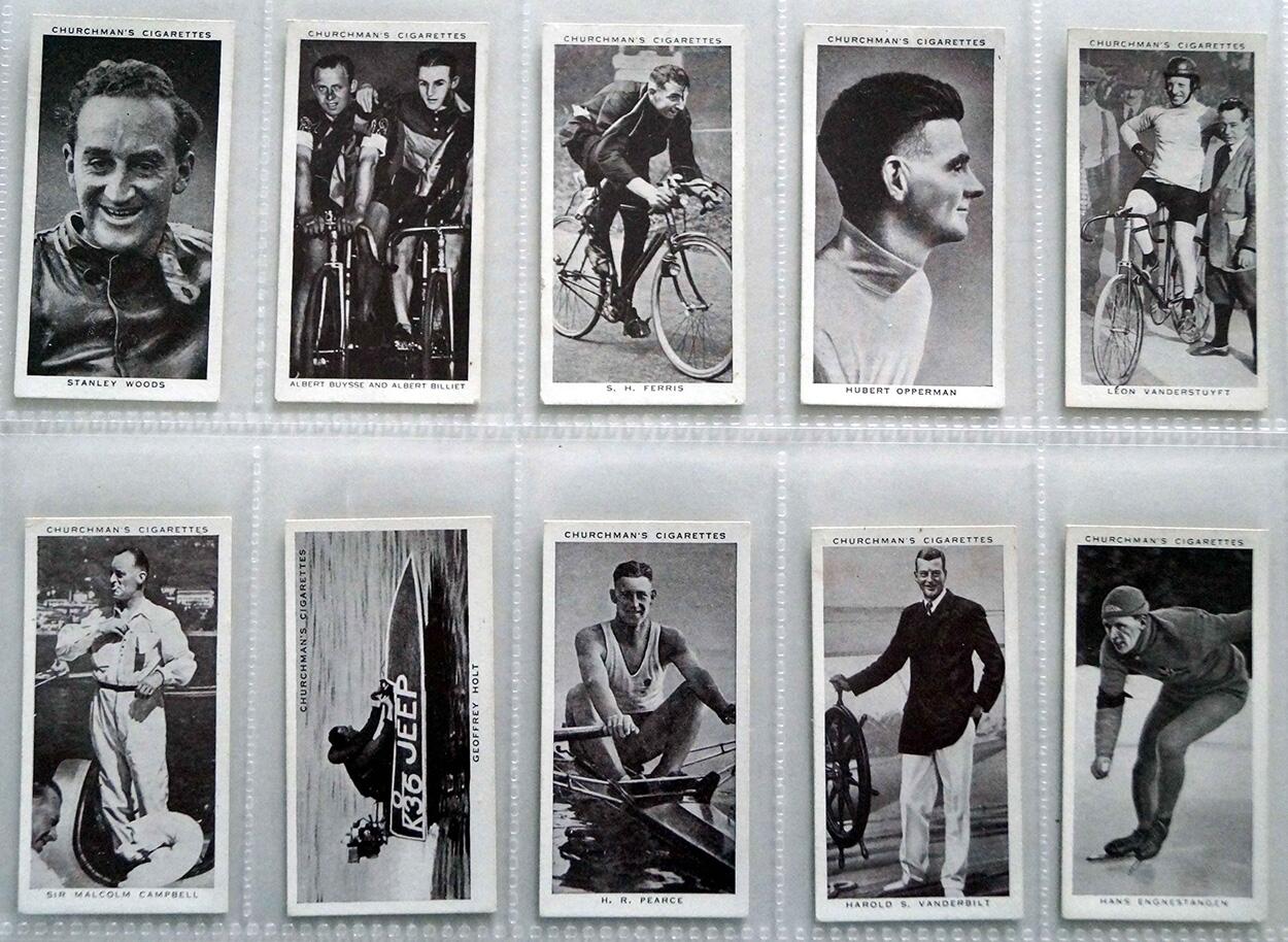Full Set of 50 Cigarette Cards: Kings of Speed (1939) by Various