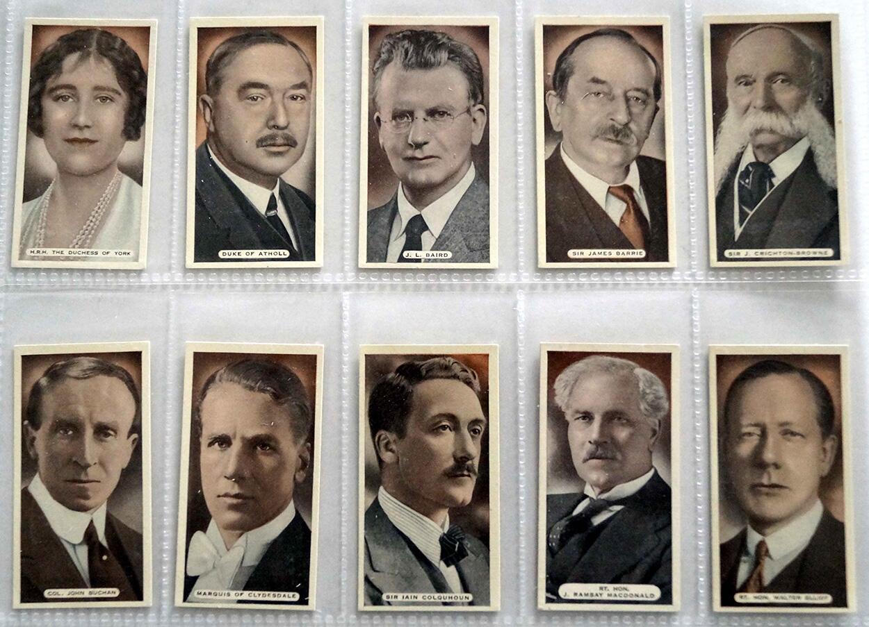 Full Set of 25 Cigarette Cards: Famous Scots  (1935) by Various