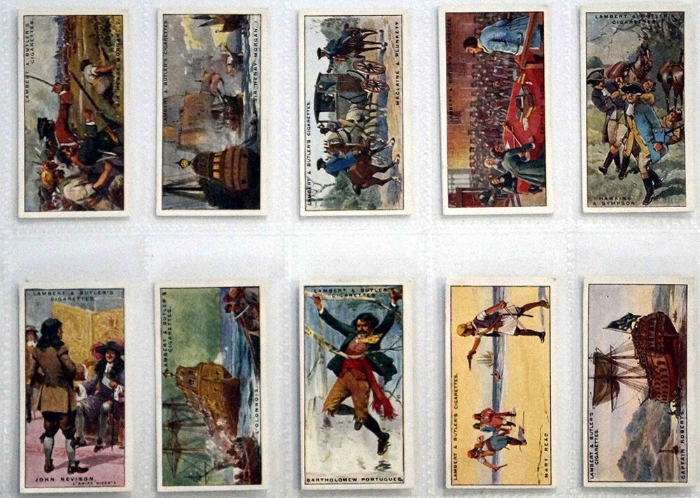 Full Set of 25 Cigarette Cards: Pirates and Highwaymen (1926) by Various