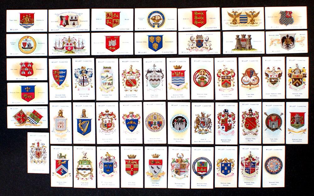 Cigarette Cards: Borough Arms #51 - #100 (1906) (2nd Edition) (50 cards)