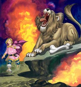The Waking Lion art by Ron Embleton
