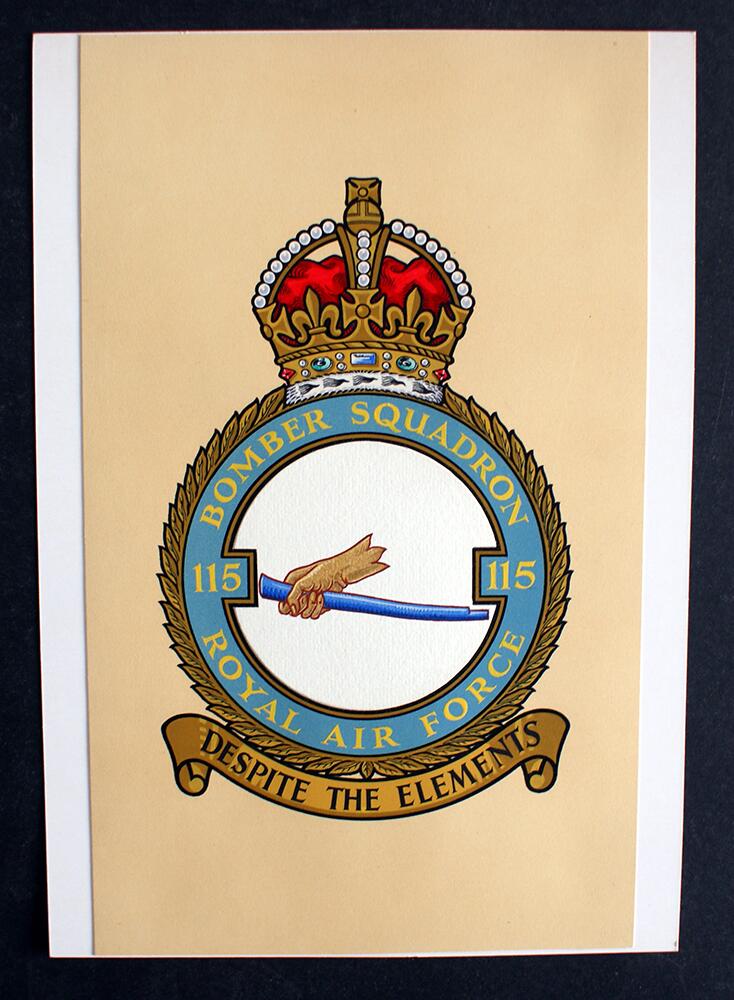 R.A.F. Badge: Bomber Squadron 115 art by 20th Century unidentified artist