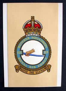 R.A.F. Badge: Bomber Squadron 115 art by 20th Century unidentified artist