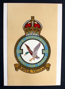 R.A.F. Badge: G. R. Squadron 202 art by 20th Century unidentified artist