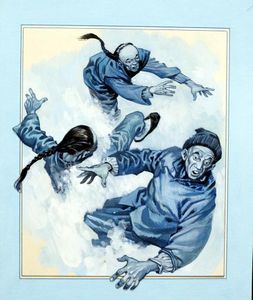Avalanche in the Sierra Mountains art by Ron Embleton