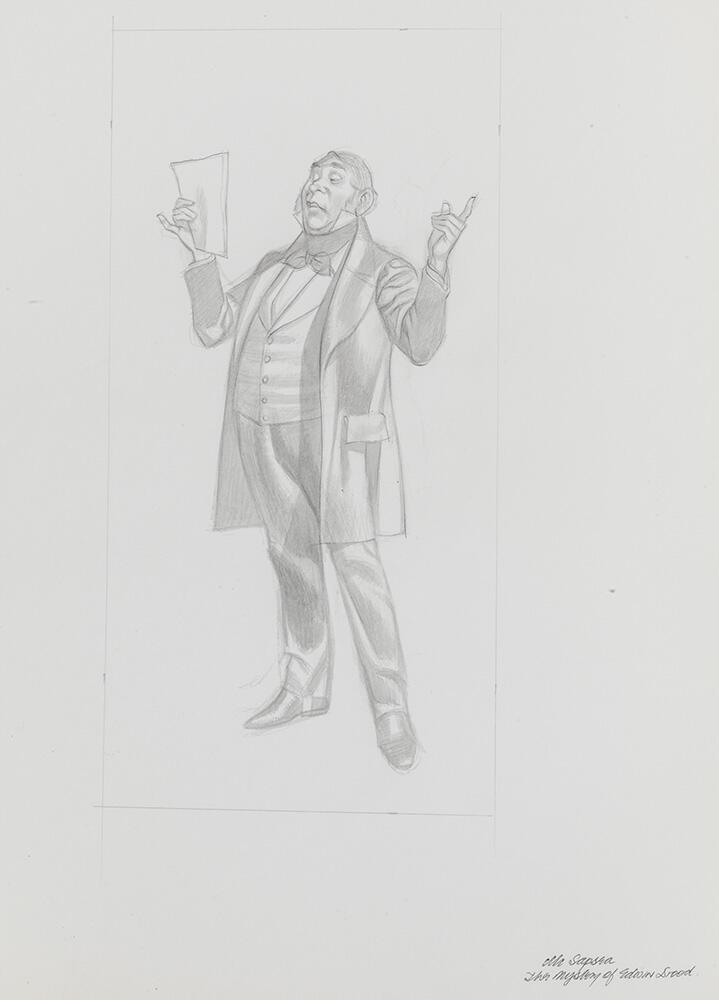 The Mystery of Edwin Drood -  Mr. Sapsea art by Ron Embleton