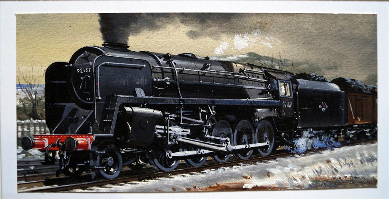 BR Standard Class 9F Locomotive art by Richard Ward