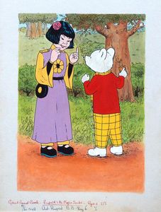 Rupert and His Magic Socks page 6 art by 20th Century unidentified artist