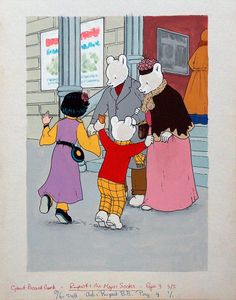Rupert and His Magic Socks page 9 art by 20th Century unidentified artist