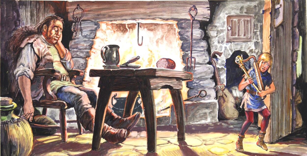 Jack Steals the Giant's Harp art by Geoff Campion