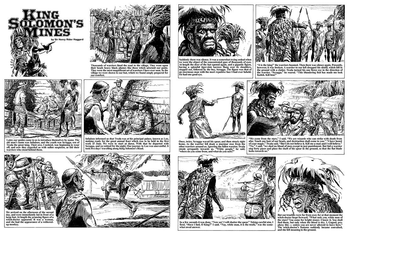 King Solomon's Mines Pages 11 and 12 (two pages) art by Bill Baker