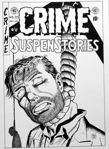 Crime SuspenStories Issue 20 cover Re-Creation art by Bambos (Georgiou)