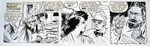 Modesty Blaise daily strip 6434A art by Neville Colvin