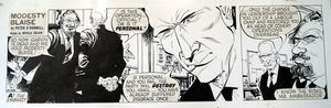 Modesty Blaise daily strip 6458 art by Neville Colvin