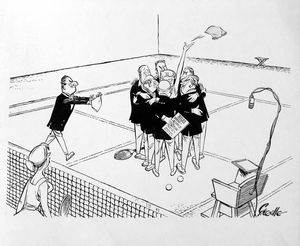 Wimbledon Tennis Dress Rules art by Neville Colvin