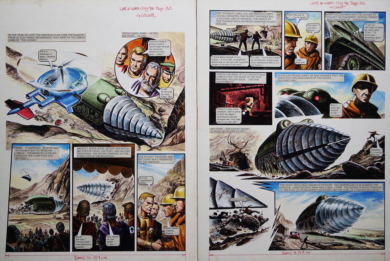 Thoughts of Vengeance from 'The Digger' (TWO pages) art by Oliver Frey