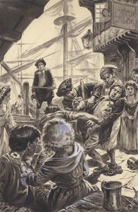 The Ruthless Press Gang art by Cecil Doughty