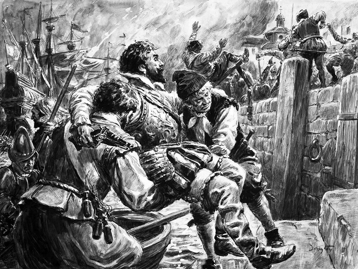 Sir Walter Raleigh The Supreme Hero art by Cecil Doughty