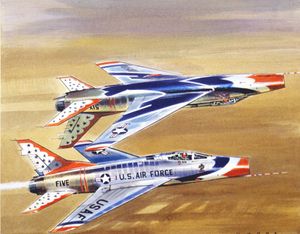 Thunderbirds! USAF Aerobatic Display Team art by Wilf Hardy