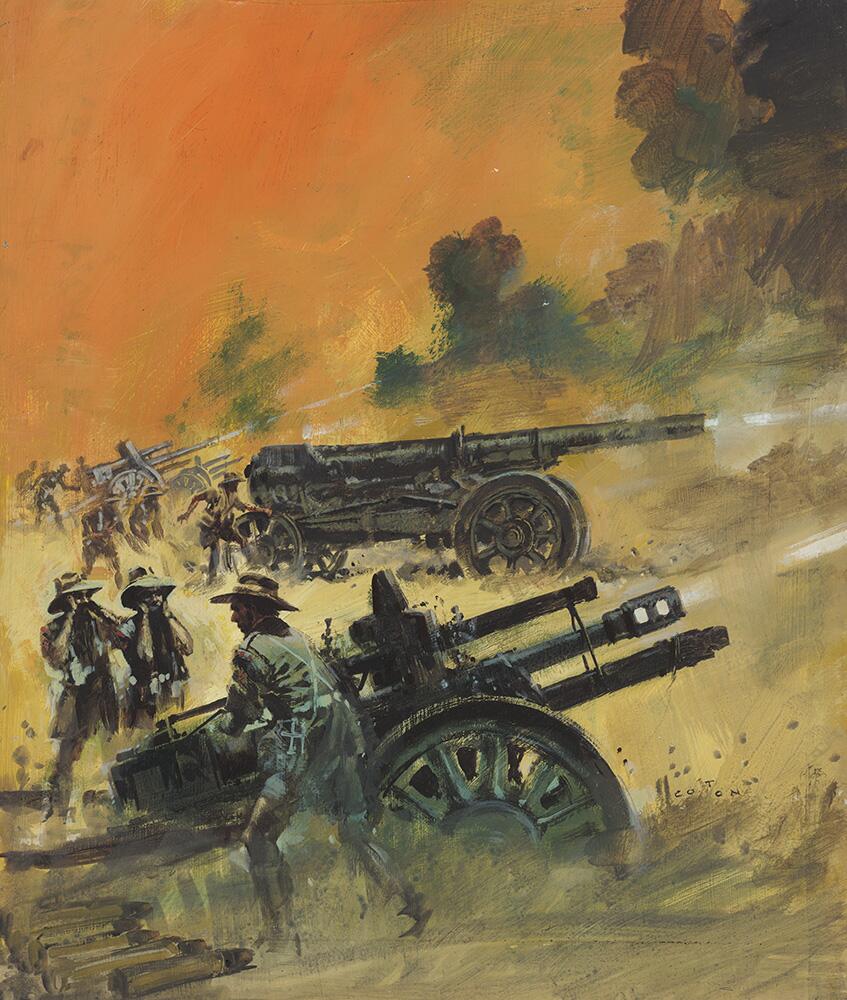 War Picture Library cover #1011  'Bush Bombardiers' art by Graham Coton