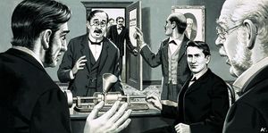 Thomas Edison and his Phonograph art by John Keay