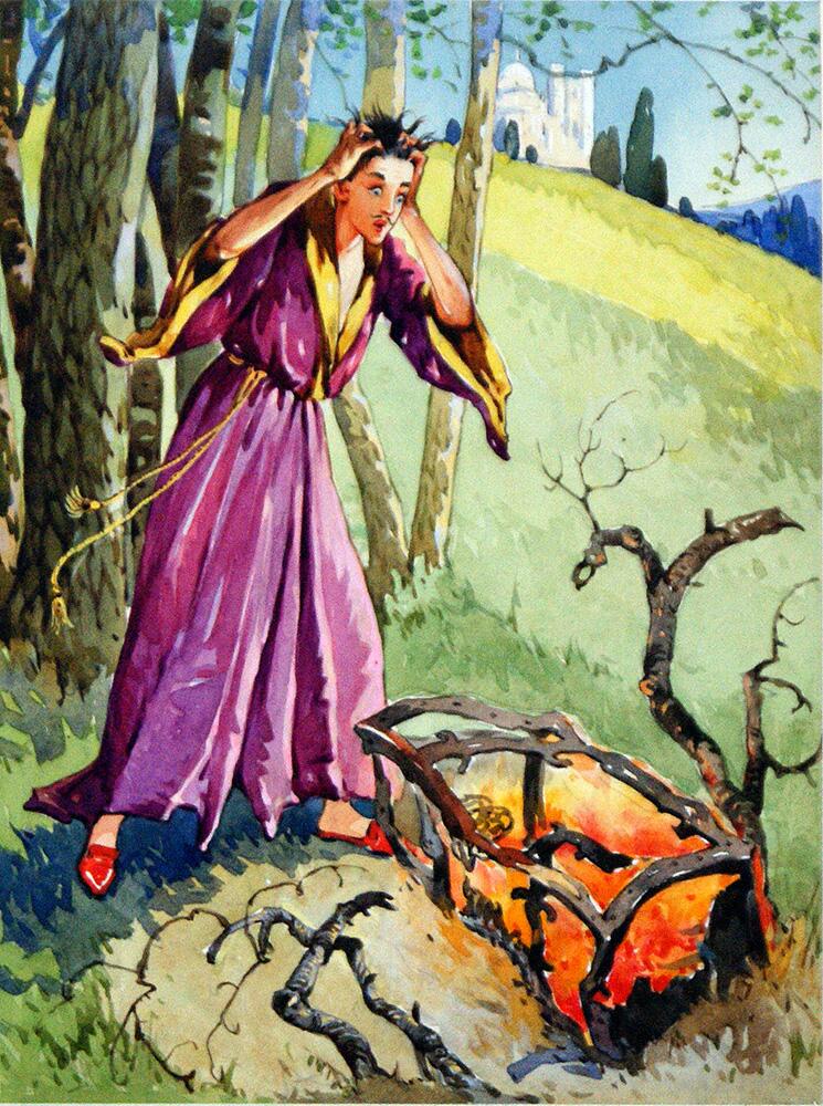 The Flying Trunk: Burnt to Ashes art by A E Kennedy