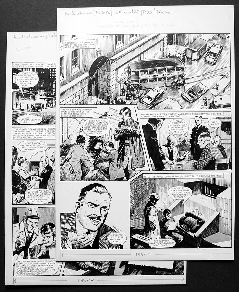 Number 13 Marvel Street - A Bus Smash In A London Street (TWO pages) art by Bill Lacey