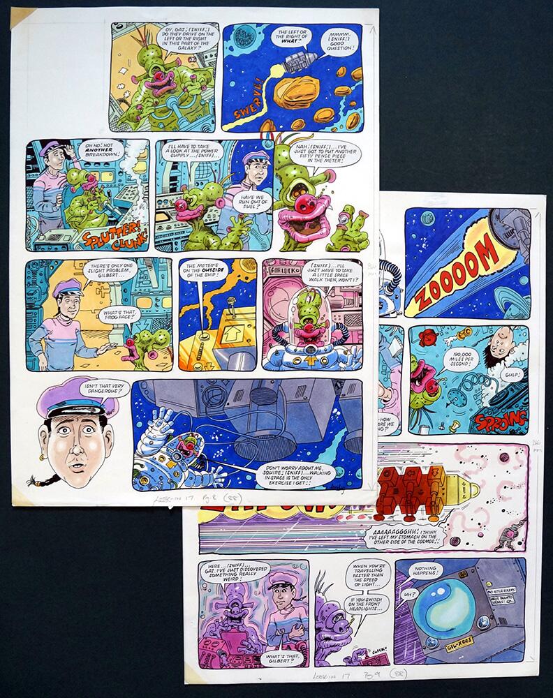 Gilbert The Alien - A Little Space Walk (TWO pages) art by Andy Lanning