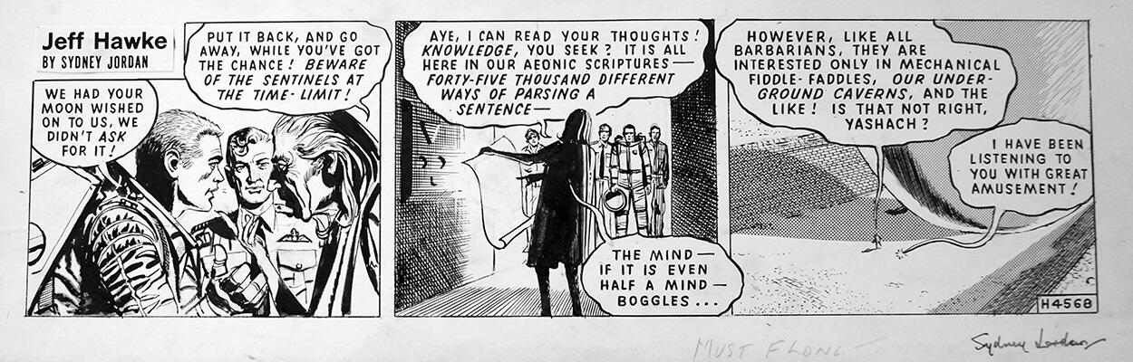Jeff Hawke daily strip 4568 art by Sydney Jordan
