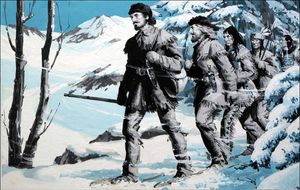 Pierre Radisson in Canada art by Jack Keay